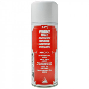 Vernis spray lucios pentru ulei si acrilic 400ml Maimeri 669