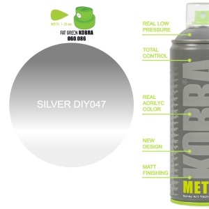 Vopsea acrilica spray 400ml Kobra HP metalizat - Img 2