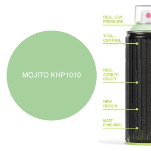Vopsea acrilica spray 400ml Kobra HP verde menta deschis 1010 - Img 2