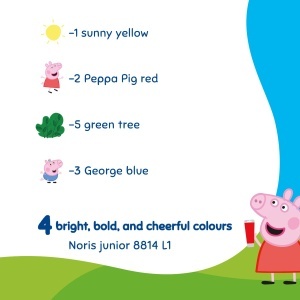 Vopsea pentru pictat cu degetele 75 ml 4/set Noris Junior Peppa Pig ST-8814-L1 - Img 3