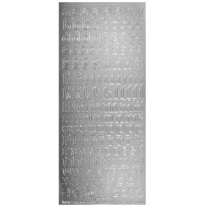 Abtibild argintiu alfabet 10x23cm Meyco 25613