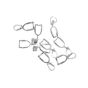 Agatatoare pandant argintie 16mm 9/set