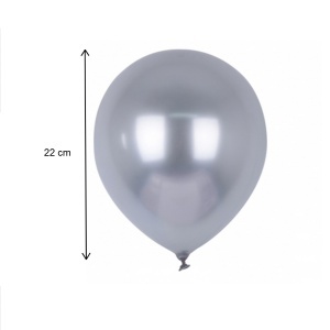 Balon argintiu 22cm 8/set Party go FA0844 - Img 2