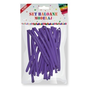 Balon pentru modelare mov 28cm 15/set 015850