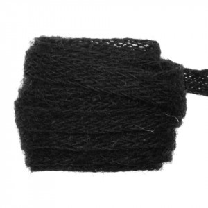 Banda sfoara iuta neagra 1cm x 3m