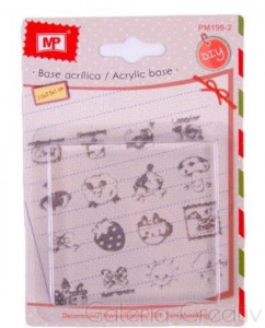 Baza acrilica pentru stampila din silicon 7,5x7,5x1cm MP PM199-2