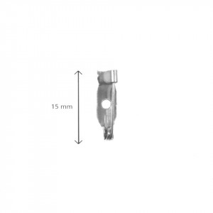 Baza brosa argintie 1 gaura 15mm 12,6g (43buc) - Img 2