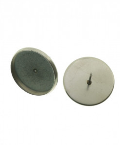 Baza cercei inox cabochon 16mm interior 14mm 4/set