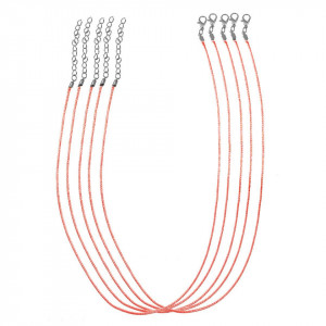 Baza colier snur lucios cerat corai 1mm x 50cm 5/set
