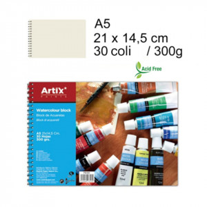 Bloc acuarela cu spira fara acid 300g 30 file Artix PB383/384/385 - Img 3