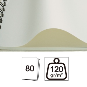 Bloc schite cu spira si coperta rigida A4 120g 80 file Daco BD412 - Img 4