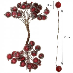 Bobite cu mot glazurate 1,2cm 2 capete 20 fire/buchet CD4092 - Img 4