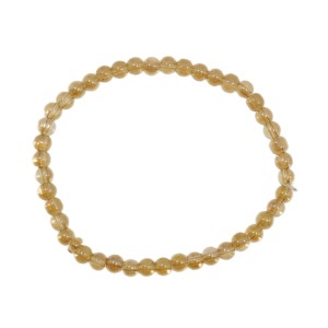 Bratara margele sticla rotunde bej deschis transparent 4,5mm pe elastic