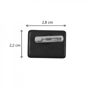 Brosa dreptunghiulara cu model traditional 28x22mm 026025 - Img 2