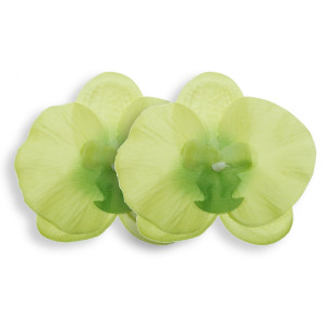 Cap orhidee textil verde lime 13cm 2/set