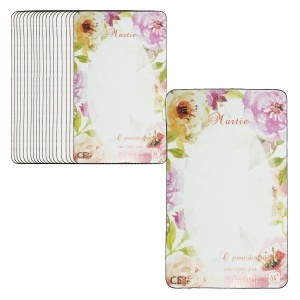 Cartonas martisor colturi rotunjite model floral-2 9x5,5cm 20/set