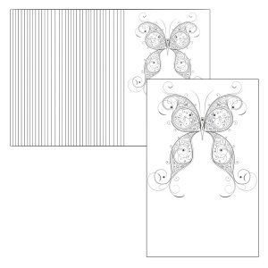 Cartonas martisor model-05 fluture filigran 9x5,4cm 50/set