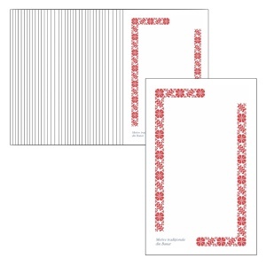 Cartonas martisor model-72 motive traditionale din Banat 9x5,4cm 50/set