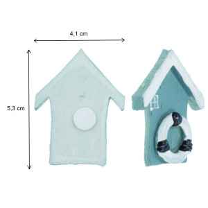 Casuta si colac de salvare din rasina cu adeziv 4,1x5,3x1cm 2/set DD64717 - Img 2