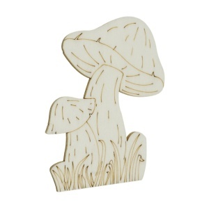 Ciuperca placaj pirogravat model-2 7x9x0,3cm