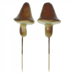 Ciuperca polistiren bruna 5x3,5cm pe bat 2/set