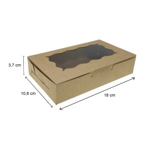 Cutie carton craft cu fereastra acetofan 10,8x18x3,7cm 5/set CUH-RECCORWIN1710kra - Img 3