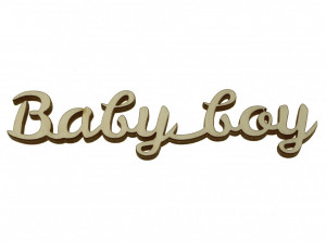 Cuvant placaj -Baby boy- 1,6x11cm
