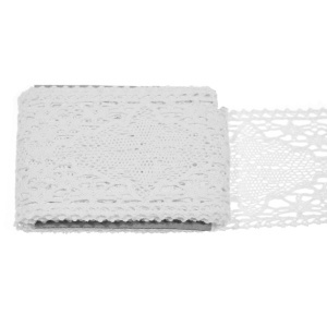 Dantela bumbac alba 6cm x 2m model 2