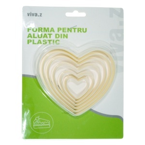 Decupator plastic inima 3-10,5cm 6/set T05215