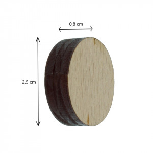 Disc placaj 2,5x0,8cm 5/set - Img 2