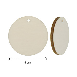 Disc placaj natur cu gaura 8cm - Img 2