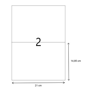 Eticheta adeziva dreptunghi alba 21x14,85cm 5 coli x 2buc/set Neo s - Img 2
