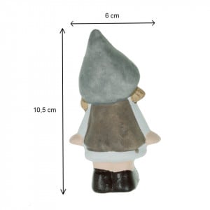 Fata cu caciula spiridus din ceramica 6,0x3,6x10,5cm DD61529 - Img 2