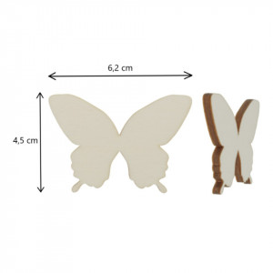 Fluture placaj model-4 6,2x4,5cm 2/set - Img 2
