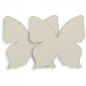 Fluture placaj model-5 5,6x5,5cm 2/set - Img 1