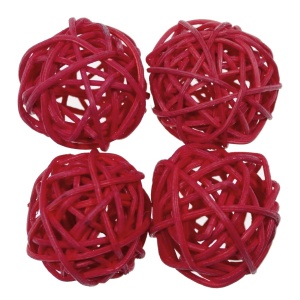 Glob ratan rosu 3cm 4/set