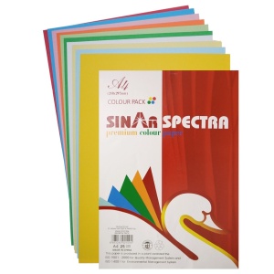 Hartie color 10 culori A4 70g 25/set Sinar Spectra