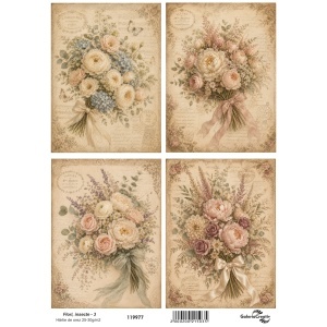 Hartie de orez Flori, insecte - 3 20x27,5cm