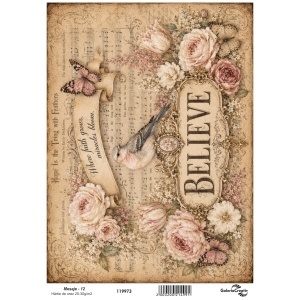 Hartie de orez Mesaje - 12 20x27,5cm