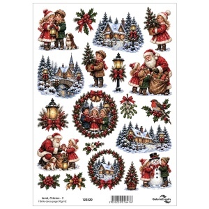Hartie decoupage Iarna, Craciun - 2 20x27,5cm 90g