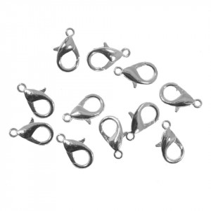 Inchizatoare carabina argintie 16mm 8,5g (12buc)
