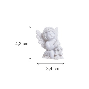 Inger ceramica alb cu brad 4,2x3,4cm Canea 128CAN01769 - Img 2