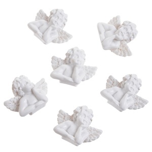 Inger din rasina alb cu adeziv 2,5x3cm 6/cutie Canea RD7B-1229