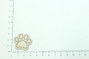 Labuta placaj pirogravat 3x2,7cm 4/set - Img 2