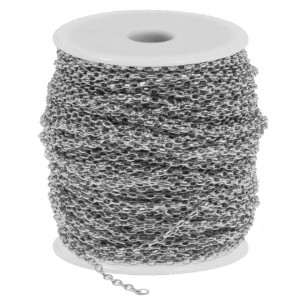 Lant inox argintiu 3,5mm L27 pret/metru