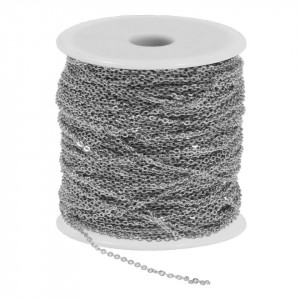 Lant inox argintiu L12 zala 1,5mm pret/metru