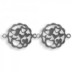 Link metalic inox inimi 20x15mm 2/set