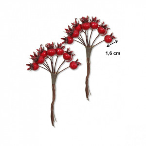 Macese rosii mici 1,6cm CH-213 - Img 2