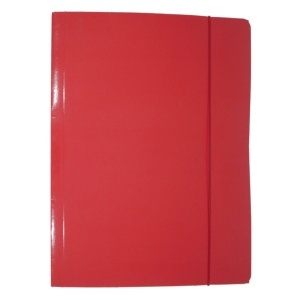 Mapa carton plastifiat cu elastic A4 rosu