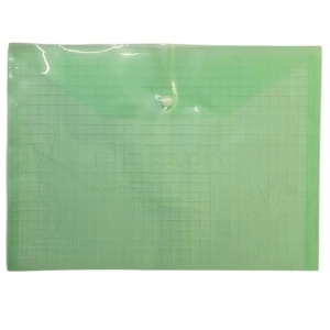 Mapa plastic verde cu capsa My clear bag A4 M20